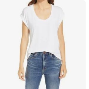 Treasure & Bond Twist Detail Neck White T-Shirt